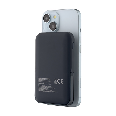 QUALO MagSafe power bank 10000 mAh z LED i podstawką czarny QMPB5-LD-01