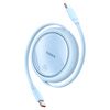 Baseus kabel Free2Draw Mini Retractable Charging Cable Type-C to Type-C 100W 1m niebieski