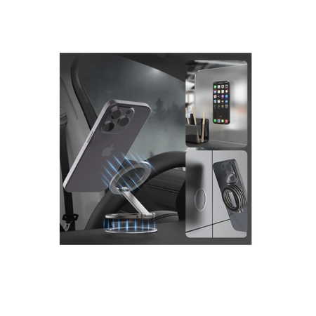 Tech-Protect uchwyt na telefon typu ring magsafe / uchwyt samochodowy czarny TTT