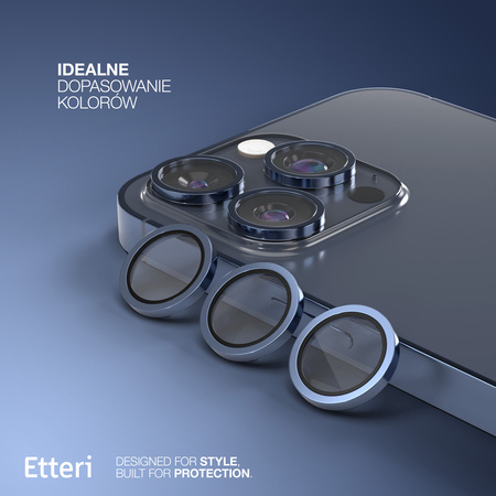 Etteri Camera Lens Protector szkło na aparat do iPhone 15 Pro / 15 Pro Max niebieski