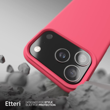 Etui Etteri Silicone Mag do iPhone 17 Pro malinowe