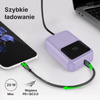 QUALO power bank 10000 mAh mini z LED 20W liliowy QPB10-LD-20-09