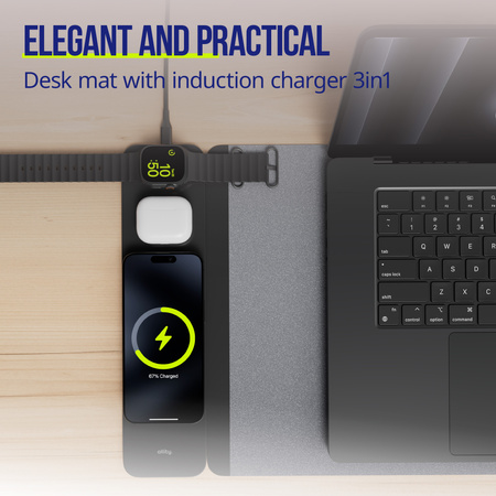 Allity podkładka pod laptopa z ładowaniem bezprzewodowym ALP-100 4w1 15W czarna