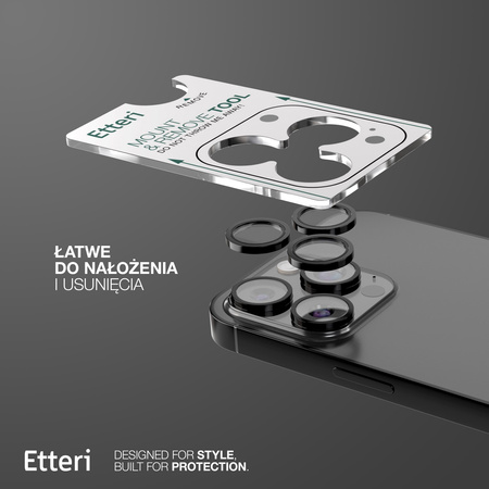Etteri Camera Lens Protector szkło na aparat do iPhone 16 Pro / 16 Pro Max czarny