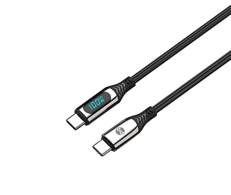 Forever kabel LCD USB-C - USB-C 1,0 m 100W czarny