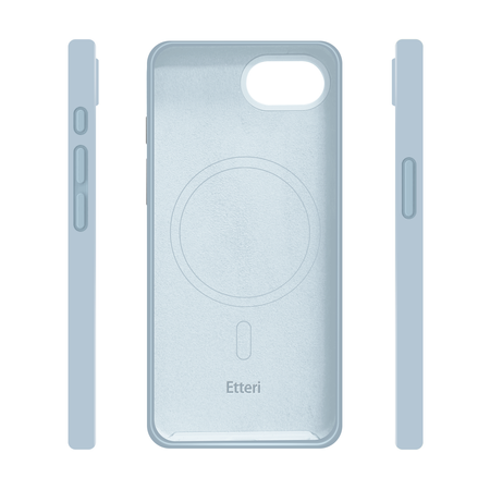 Etui Etteri Silicone Mag do iPhone 16e jasnoniebieskie