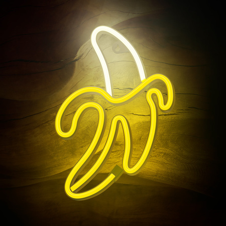 Forever Light neon LED BANAN biały żółty Bat + USB FLNE10