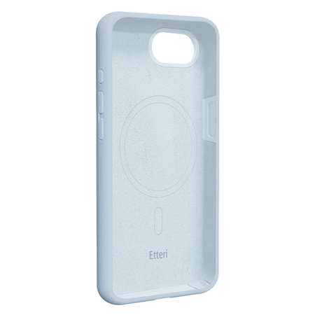Etui Etteri Silicone Mag do iPhone 16e jasnoniebieskie