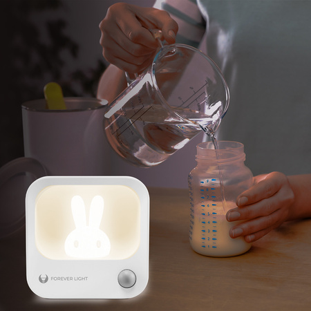 Lampka nocna LED z króliczkiem FLC-10 PIR biała 500mAh Forever Light