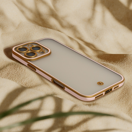 Nakładka Silky Gold do iPhone 15 6,1" różowa
