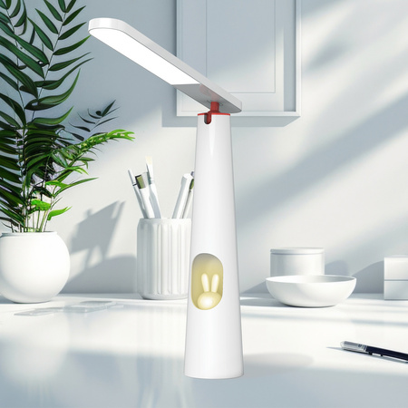 Lampa biurkowa LED 7,5W ze świecącym króliczkiem FLB-150 biała Forever Light