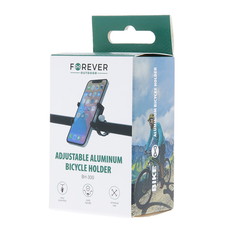 Forever Outdoor regulowany uchwyt rowerowy aluminionwy BH-300 czarny