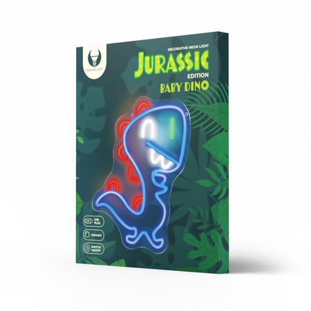 Neon LED JURASSIC BABY DINO niebieski FLNJ01 Forever Light
