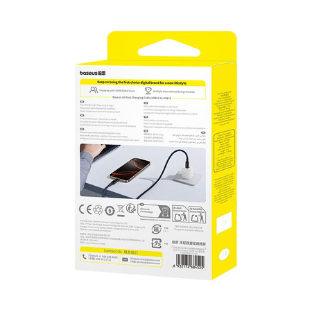 Baseus Lit kabel USB-C - USB-C 2m 100W kosmiczna Czerń