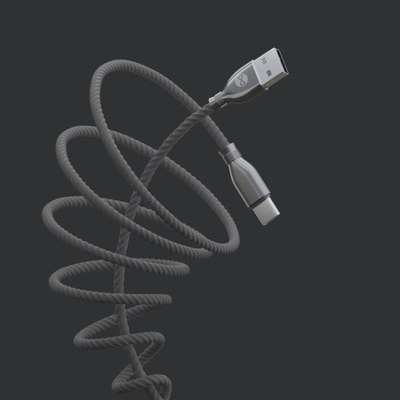 Forever kabel Tornado USB - USB-C 1,0 m 3A czarny