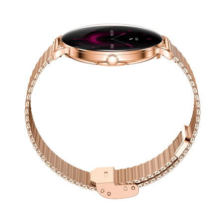 Forever Smartwatch SB-370 Lucca Różowe Złoto - Łaciaty Pasek