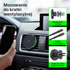 QUALO MagSafe uchwyt samochodowy do kratki z ładowaniem indukcyjnym oval LED czarny QMUS-KO-LD-01