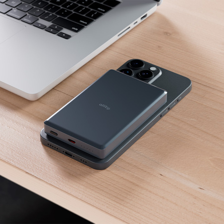 Allity powerbank bezprzewodowy APB-300 PD QC 20W 10000 mAh szary magnetyczny