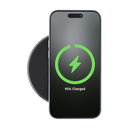 QUALO ładowarka indukcyjna 20W matowa czarna QLI-M-20W-01