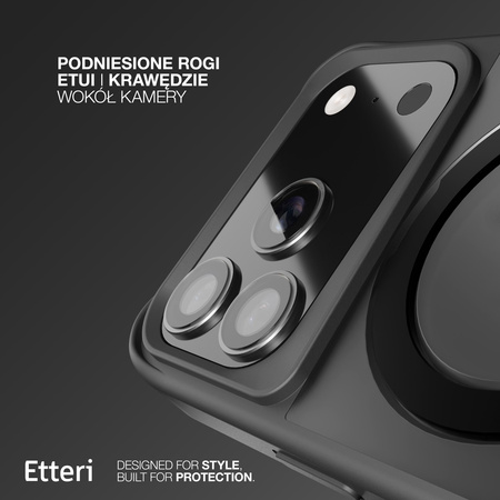Etui Etteri Matt Mag Ring do iPhone 17 Pro czarne