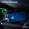 QUALO Transparent ładowarka samochodowa USB-A USB-C aluminiowa 65W QTLS-AC-A-65