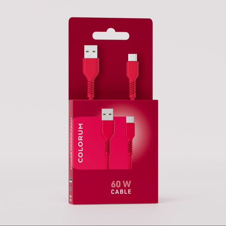 COLORUM kabel USB-A - USB-C 1,8m 3A CK60-AC-02 xMagenta