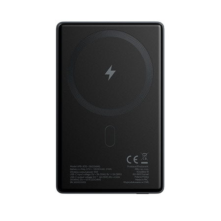 Allity powerbank bezprzewodowy APB-300 PD QC 20W 10000 mAh szary magnetyczny