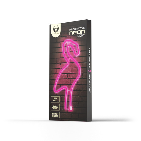 Forever Light neon LED FLAMING różowy Bat + USB FLNE18
