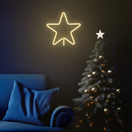 Neon LED CHRISTMAS GWIAZDA ciepła biała FLNE22 Forever Light