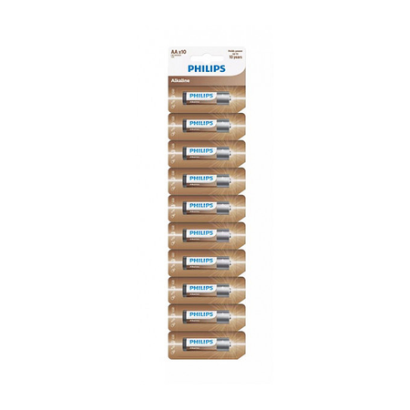 Bateria PHILIPS AA LR6 Zrywka 10szt Alkaline