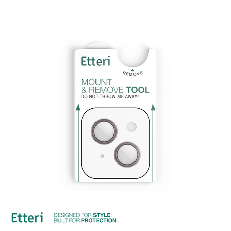 Etteri Camera Lens Protector szkło na aparat do iPhone 15 / 15 Plus różowy
