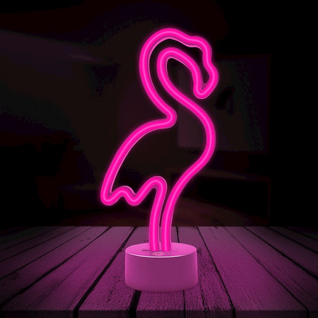 Neon na podstawce LED FLAMING różowy USB-C FSC-11 Forever Light