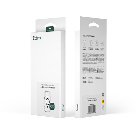 Etui Etteri Color Mag do iPhone 16 Plus 6,7" czarne