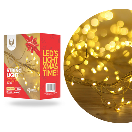 Łańcuch GAŁĄZKA złoty CLF-03 480LED ciepłe białe 3m Forever Light