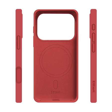 Etui Etteri Silicone Mag do iPhone 17 Pro malinowe