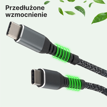 QUALO recycling kabel USB-C/USB-C 3A 1m QRC-CC-01