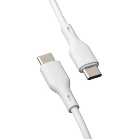 QUALO Recycling kabel USB-C - USB-C 1,5m 3A 60W biały QRC-CC-00