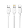 XO kabel NB103 3w1 USB - Lightning + USB-C + microUSB 1,0 m 2,1A biały