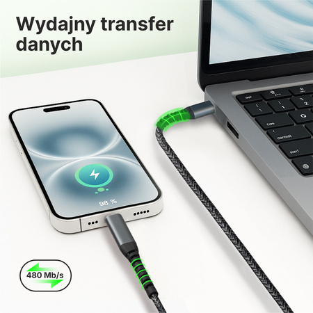 QUALO recycling kabel USB-C/USB-C 3A 1m QRC-CC-01