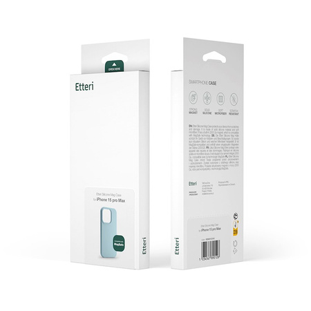 Etui Etteri Silicone Mag do iPhone 16e jasnoniebieskie