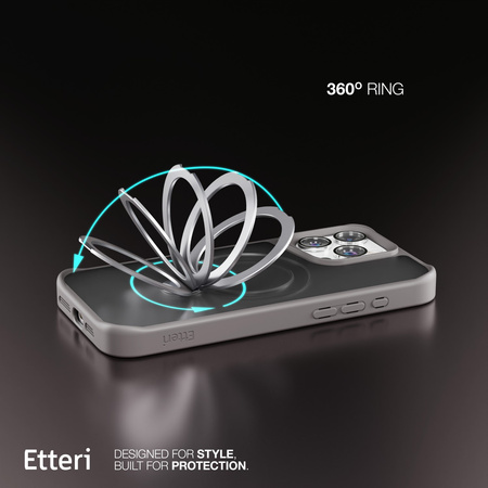 Etui Etteri Matt Mag Ring do iPhone 17 szare