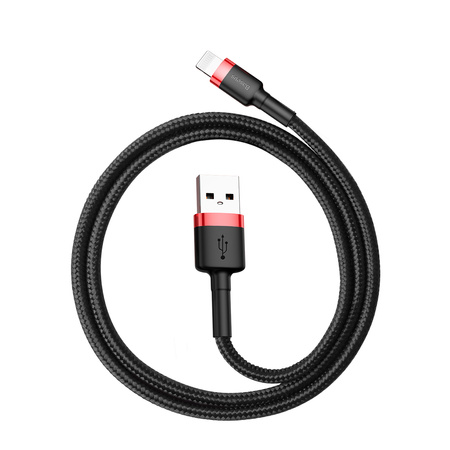 Baseus kabel Cafule USB - Lightning 0,5m 2,4A czerwono-czarny