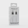 QUALO Transparent kabel nylonowy USB-C - Lightning 1,5m 2,4A biały QTCN-CL-00