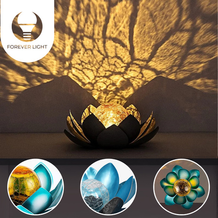 Lampa solarna LED SUNARI FLS-70 Kwiat Lotosu niebieski 3000K 600mAh Ni-MH Forever Light