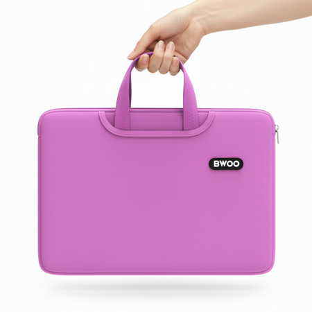 BWOO neoprenowa torba na laptopaz uchwytem 15" różowa