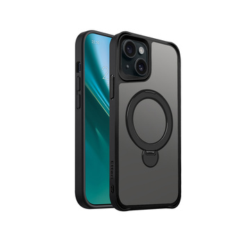 Etui Etteri Matt Mag Ring do iPhone 15 6,1" czarne