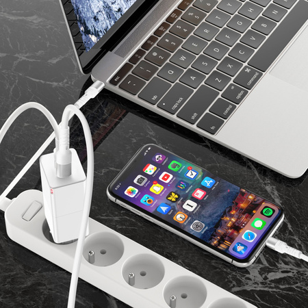 Forever Core kabel High Power USB-C - USB-C 2,0 m biały 100W do GaN