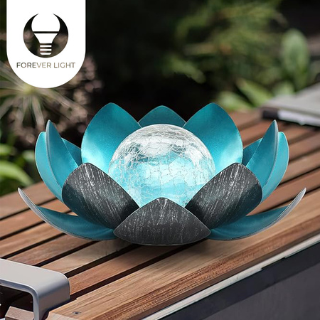 Lampa solarna LED SUNARI FLS-70 Kwiat Lotosu niebieski 3000K 600mAh Ni-MH Forever Light