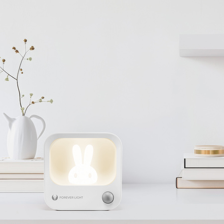 Lampka nocna LED z króliczkiem FLC-10 PIR biała 500mAh Forever Light