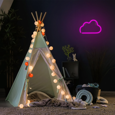 Neon LED CHMURKA różowa NNE25 Neolia